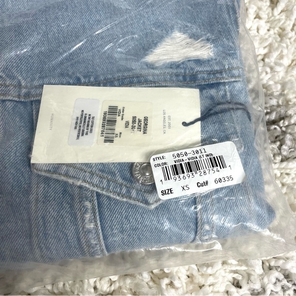 Citizens of Humanity Georgina Denim Jacket In Vidia light blue size XS NWT - Picture 7 of 8
